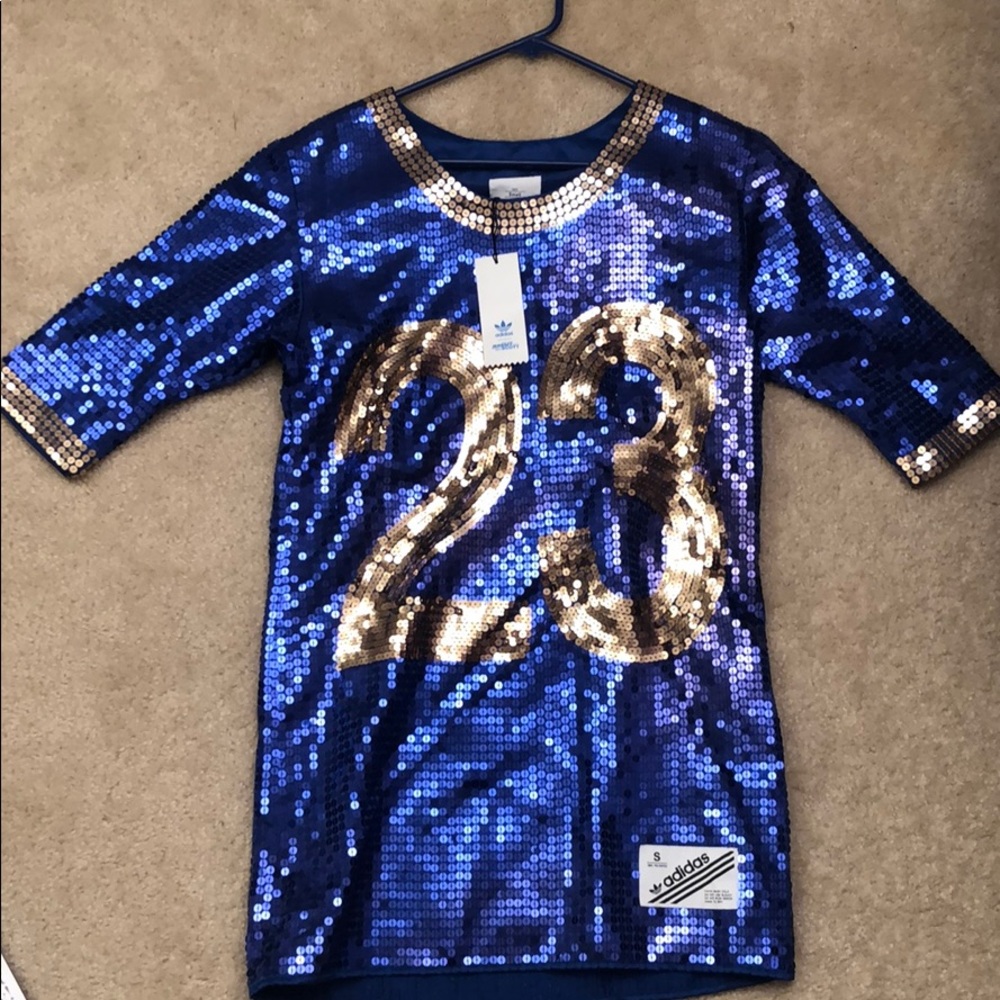 Jeremy Scott Adidas #23 sequined dress -S